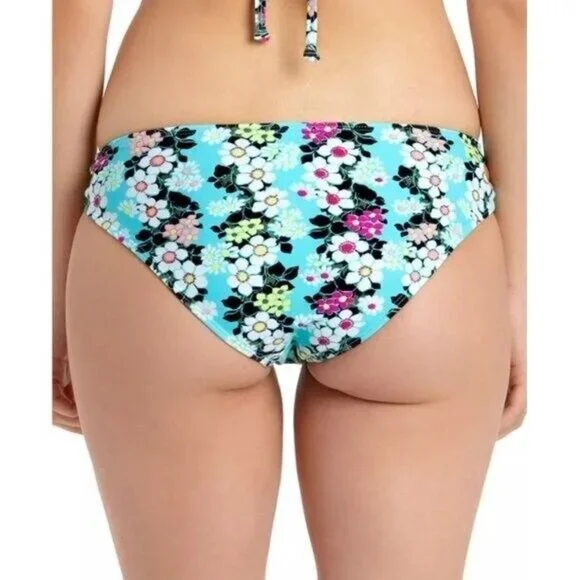 California Waves Womens Blue Floral Strappy Swim Bottom. XSmall - Picture 3 of 7